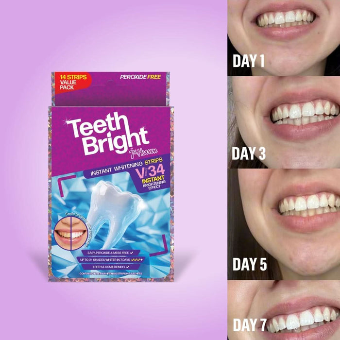 7th Heaven Teeth Bright Whitening Strips 14s