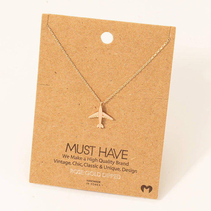 Airplane Pendant Necklace: S