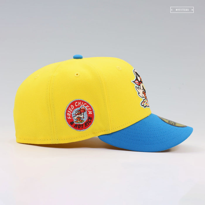 AKRON RUBBERDUCKS X BARBERTON FRIED CHICKEN AND HOT RICE POLLOS HERMANOS NEW ERA HAT