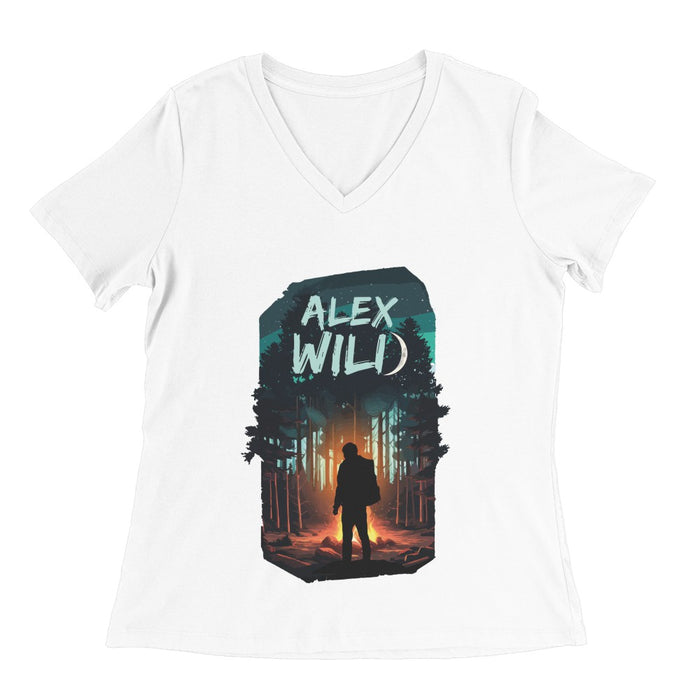 Alex Wild YouTube Ladies Jersey Short Sleeve V-Neck Tee