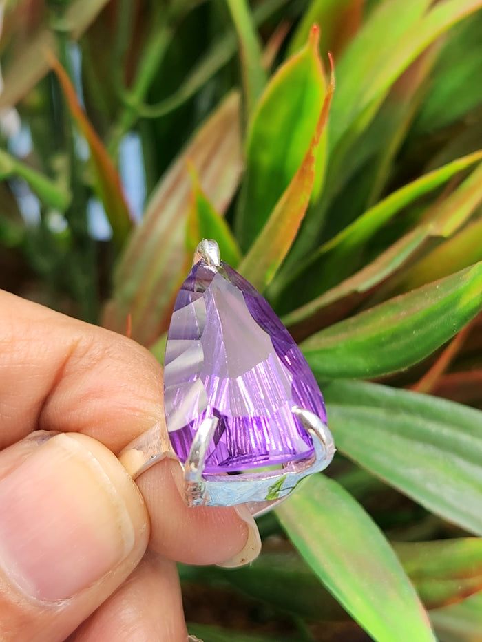 Amethyst Double Barrel Ring in 925 Silver with Rhodium Plating : Enchanting Elegance | Gifts for her | Daughters day gift