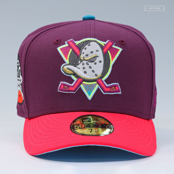 ANAHEIM MIGHTY DUCKS GRADIENT WILD WING DARK AUBERGINE NEW ERA FITTED CAP