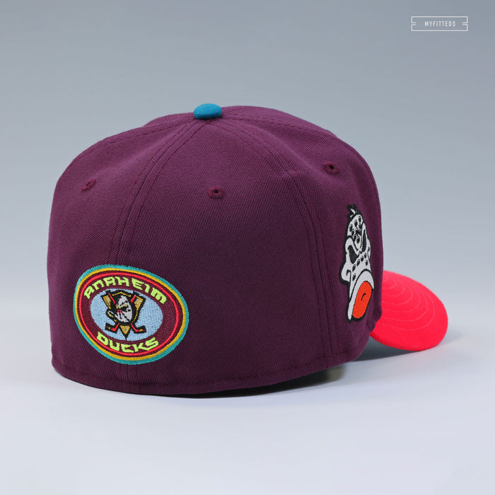 ANAHEIM MIGHTY DUCKS GRADIENT WILD WING DARK AUBERGINE NEW ERA FITTED CAP