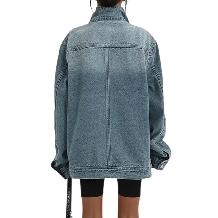 ANNA - Street Style Asymmetric Button Jacket