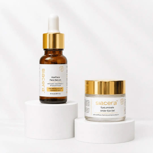 Siacera Anti-Ageing Kit - Anti-ageing skincare for fine lines and pigmentation, formulated with AzeCera Serum + EyeLuminate