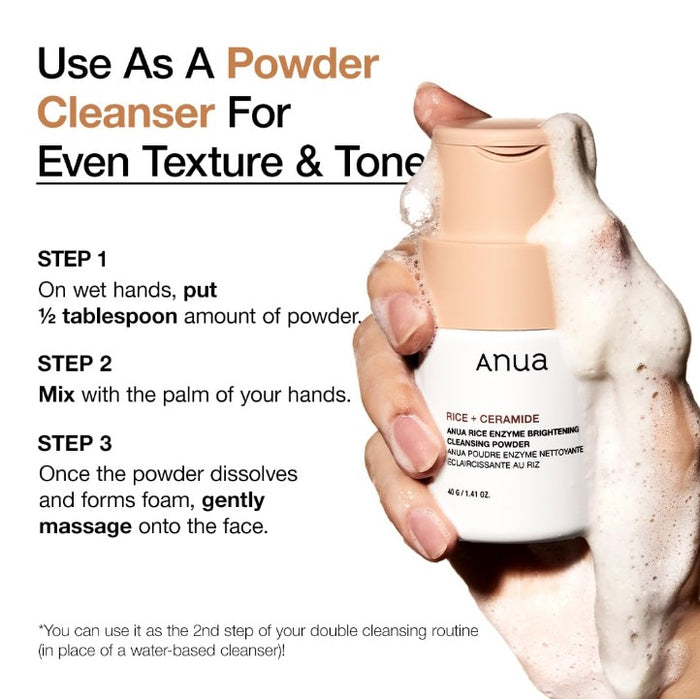 Anua Rice  + Ceramide Enzyme Brightening Cleansing Powder 40ml / 1.41 fl. oz.