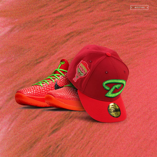 ARIZONA DIAMONDBACKS 1998 INAUGURAL SEASON KOBE VI PROTRO REVERSE GRINCH NEW ERA CAP