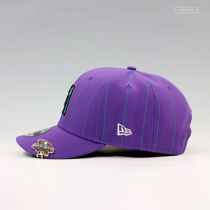 ARIZONA DIAMONDBACKS 2001 WORLD SERIES PINSTRIPE CAP BYTES NEW ERA SNAPBACK