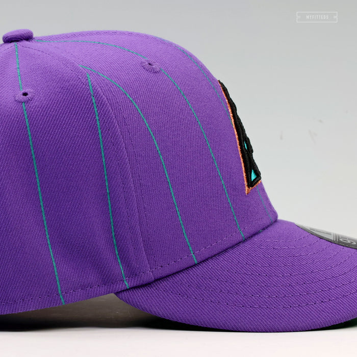 ARIZONA DIAMONDBACKS 2001 WORLD SERIES PINSTRIPE CAP BYTES NEW ERA SNAPBACK