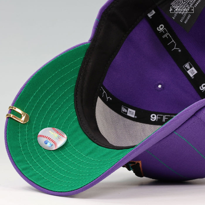ARIZONA DIAMONDBACKS 2001 WORLD SERIES PINSTRIPE CAP BYTES NEW ERA SNAPBACK