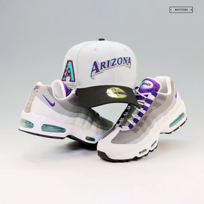 ARIZONA DIAMONDBACKS DROP NEEDLE CHAIN STITCH ROAD JERSEY NEW ERA FITTED CAP