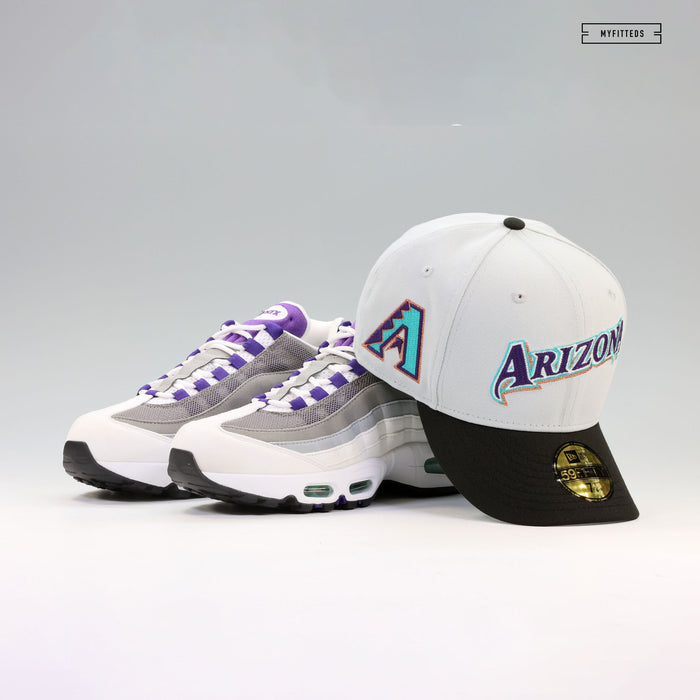 ARIZONA DIAMONDBACKS DROP NEEDLE CHAIN STITCH ROAD JERSEY NEW ERA FITTED CAP