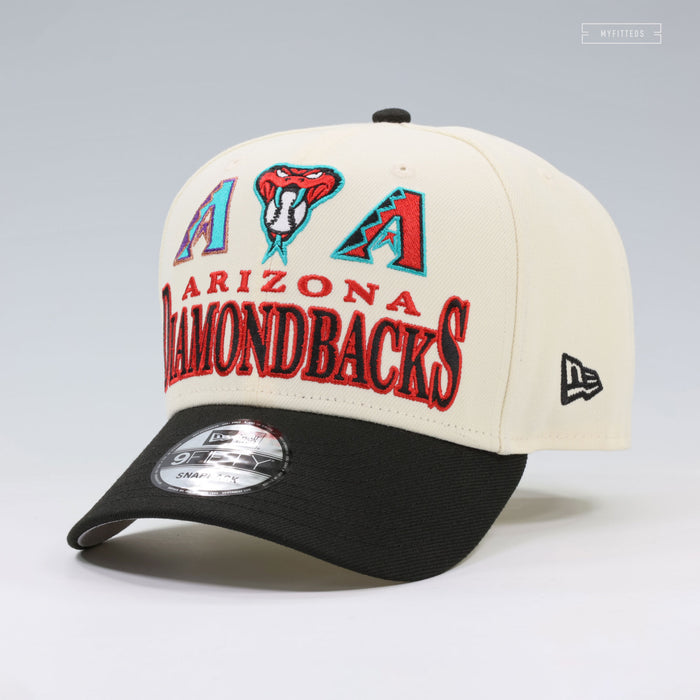 ARIZONA DIAMONDBACKS TEAM ARCHIVE OFF WHITE NEW ERA 9FIFTY SNAPBACK HAT