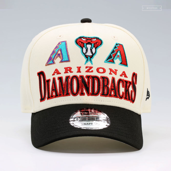 ARIZONA DIAMONDBACKS TEAM ARCHIVE OFF WHITE NEW ERA 9FIFTY SNAPBACK HAT