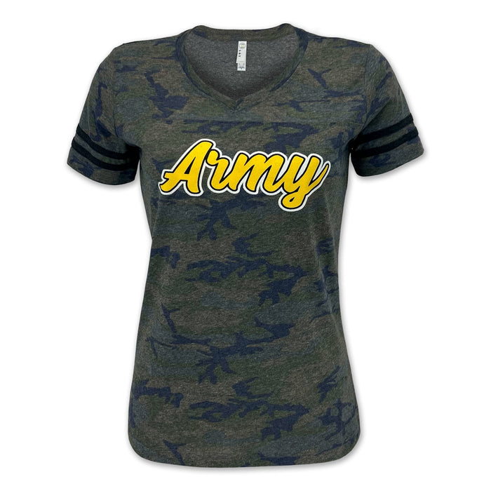 Army Ladies Script T-Shirt (Camo)