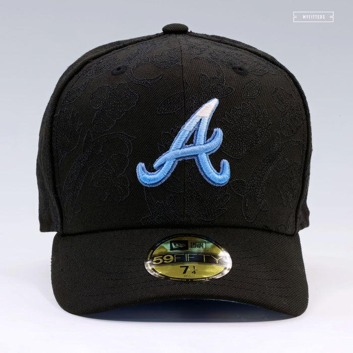 ATLANTA BRAVES KOI FISH POND ALL OVER EMBROIDERED NEW ERA FITTED CAP