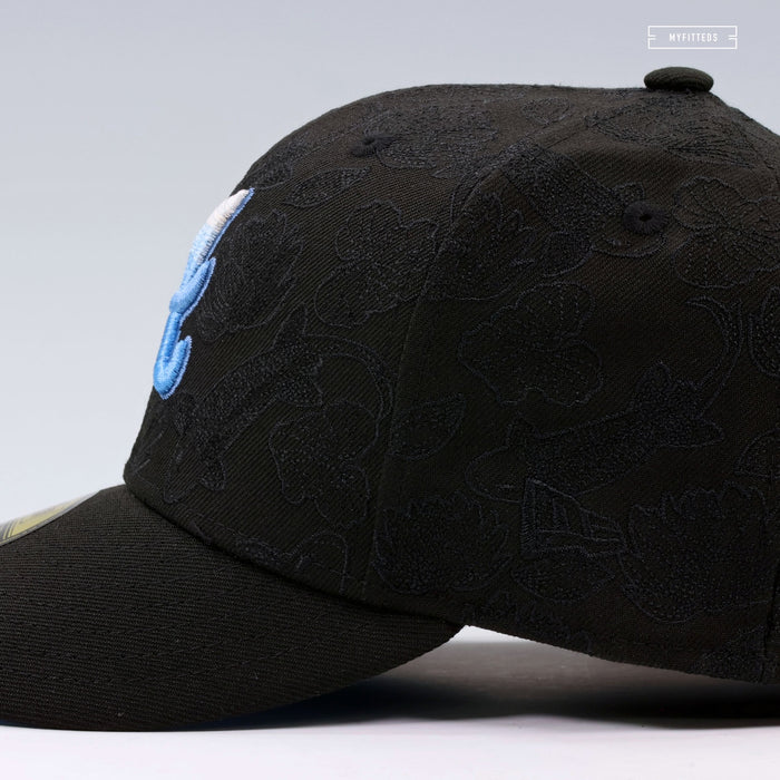 ATLANTA BRAVES KOI FISH POND ALL OVER EMBROIDERED NEW ERA FITTED CAP