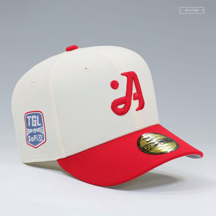 ATLANTA DRIVE GOLF CLUB TGL SOFI OFF WHITE RADIANT RED NEW ERA FITTED CAP