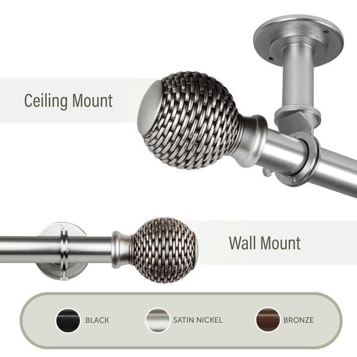 Bala 1" Ceiling Curtain Rod/ Room Divider