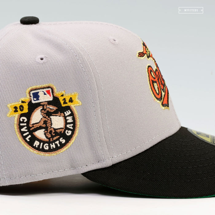BALTIMORE ORIOLES 2014 CIVIL RIGHTS GAME ROAD JERSEY NEW ERA FITTED CAP