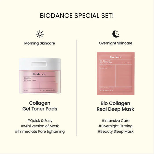 Biodance Collagen Gel Toner Pad & Deep Mask Set