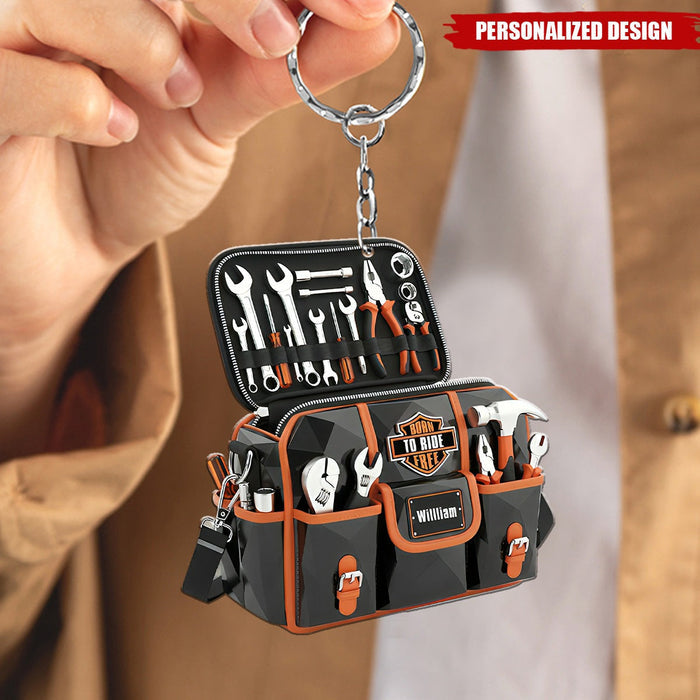 Born To Ride Free Keychain - Personalized Gifts For Bikers