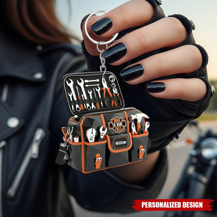 Born To Ride Free Keychain - Personalized Gifts For Bikers