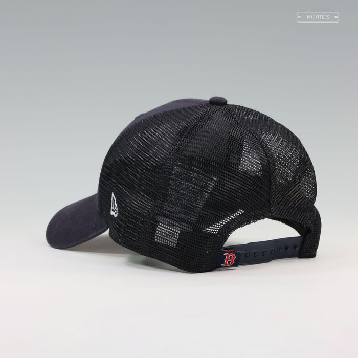 BOSTON RED SOX PRIMARY NEW ERA 9FORTY ADJUSTABLE TRUCKER MESH DAD HAT