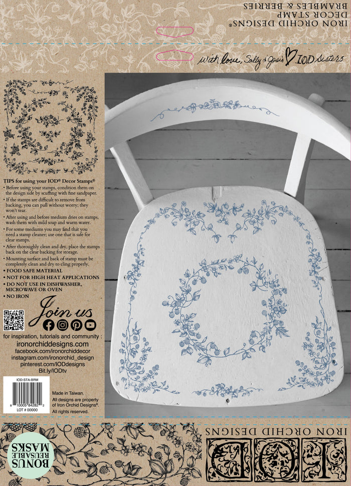 Brambles & Berries Decor Stamp by Iron Orchid Design