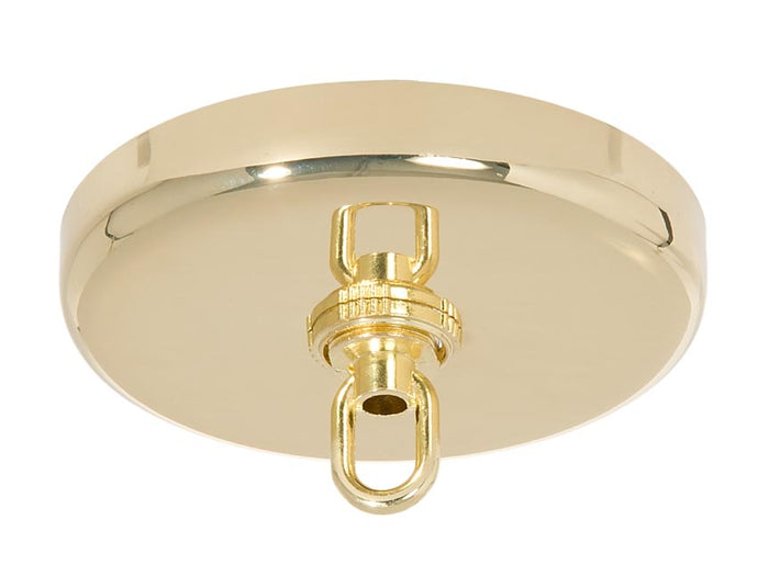 Brass Finish Plain Rounded Canopy and Canopy Kits (11781)