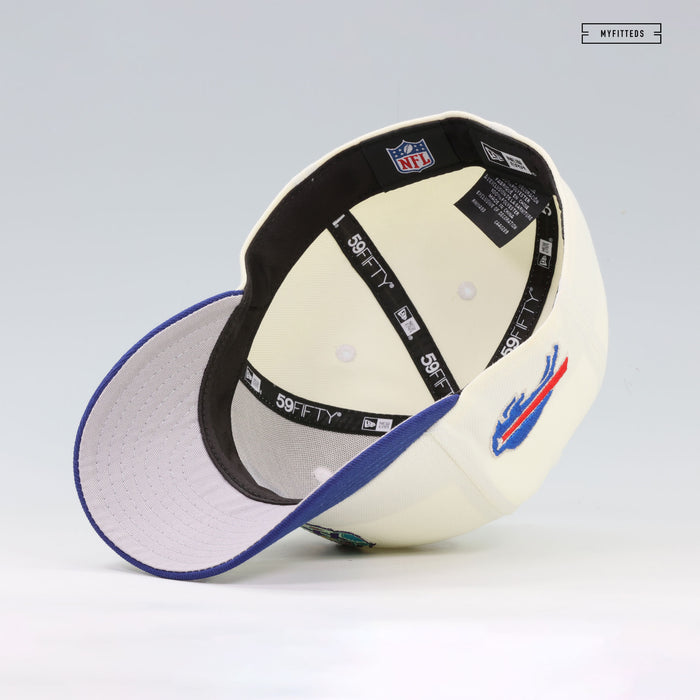 BUFFALO BILLS SUPER BOWL XXVIII LIGATURE REAR OFF WHITE NEW ERA FITTED CAP