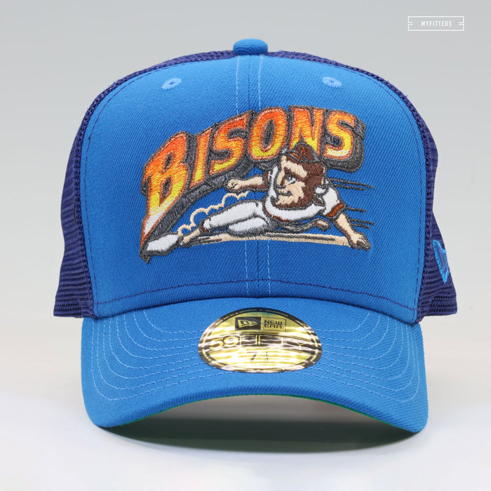 BUFFALO BISONS INDIANA JONES INSPIRED TRUCKER MESH NEW ERA FITTED CAP