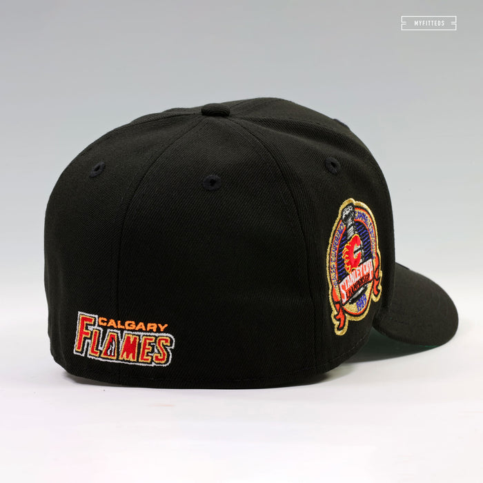 CALGARY FLAMES 1989 NHL STANLEY CUP CHAMPIONS BANNER NEW ERA FITTED CAP