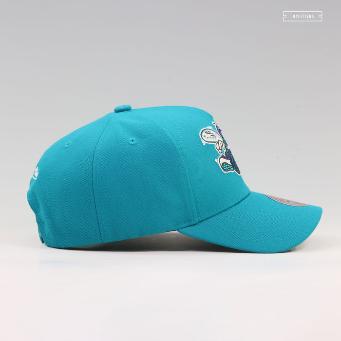 CHARLOTTE HORNETS 30TH ANNIVERSARY PRO-PINCH FIT GEMSTONES MITCHELL & NESS SNAPBACK