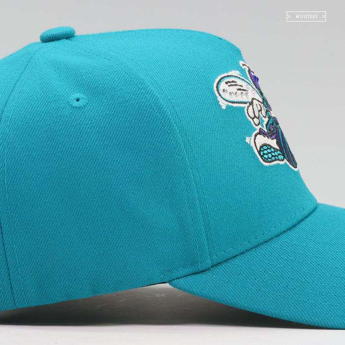 CHARLOTTE HORNETS 30TH ANNIVERSARY PRO-PINCH FIT GEMSTONES MITCHELL & NESS SNAPBACK