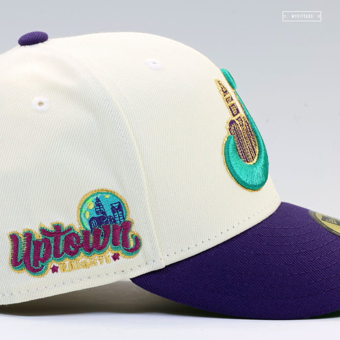 CHARLOTTE KNIGHTS X UPTOWN KNIGHTS THEME NIGHT AIR JORDAN V GRAPES NEW ERA HAT