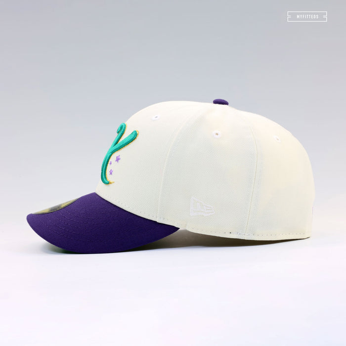 CHARLOTTE KNIGHTS X UPTOWN KNIGHTS THEME NIGHT AIR JORDAN V GRAPES NEW ERA HAT
