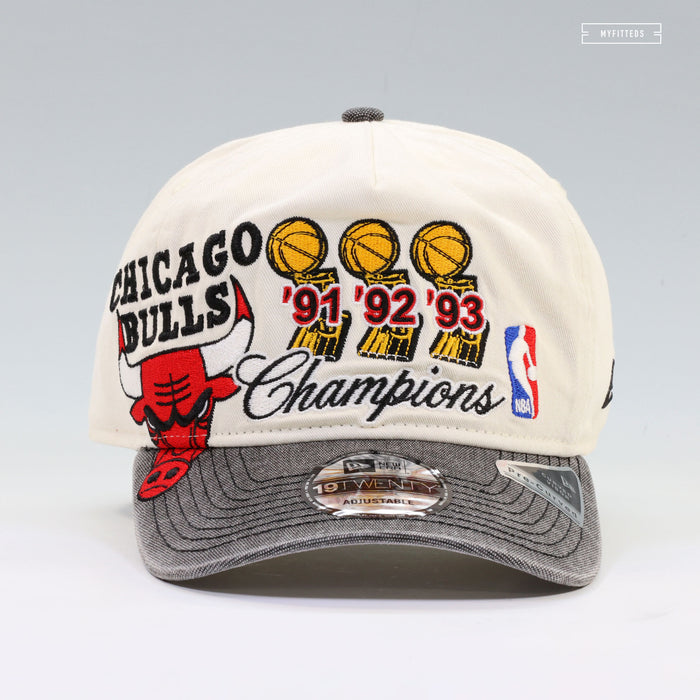 CHICAGO BULLS 1991, 1992, 1993 3 PEAT NBA FINALS CHAMPIONS NEW ERA 19TWENTY SNAPBACK