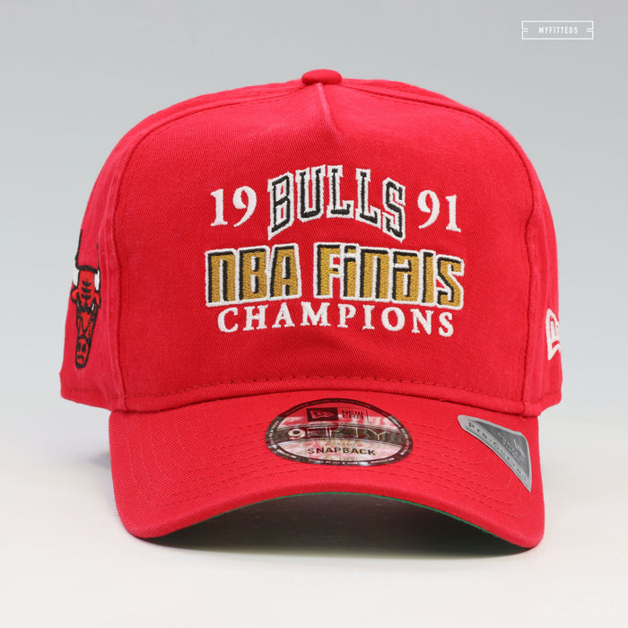 CHICAGO BULLS 1991 NBA FINALS HISTORIC WIN 9FIFTY A-FRAME NEW ERA SNAPBACK HAT