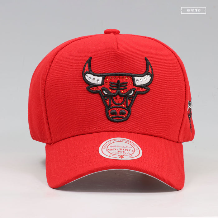 CHICAGO BULLS NBA 25TH ANNIVERSARY PRO-PINCH FIT GEMSTONES MITCHELL & NESS SNAPBACK