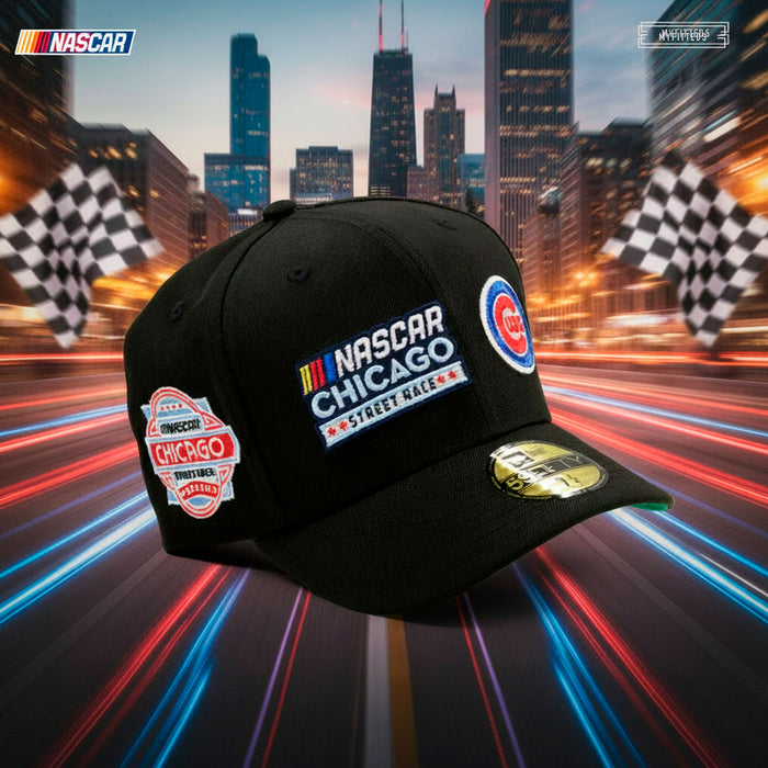 CHICAGO CUBS X NASCAR STREET RACE WEEKEND CHICAGO DOUBLE WHAMMY NEW ERA FITTED CAP