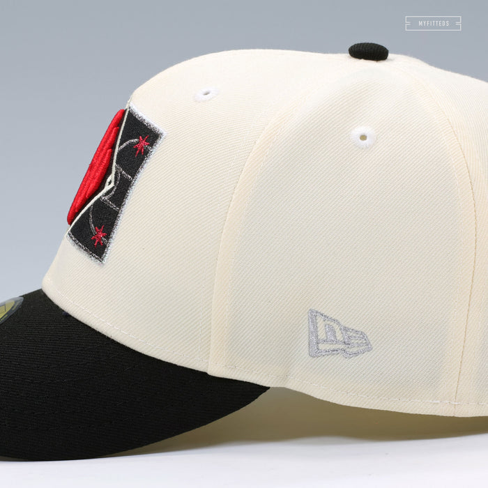 CHICAGO WHITE SOX 2025 CITY CONNECT OFF WHITE JET BLACK NEW ERA FITTED CAP