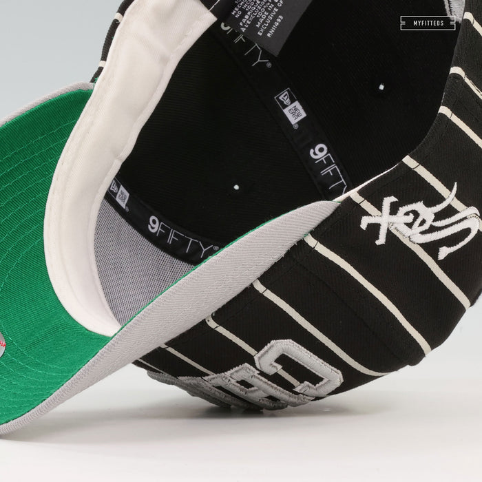 CHICAGO WHITE SOX ALTERNATE PRINTED PINSTRIPES NEW ERA 9FIFTY SNAPBACK HAT