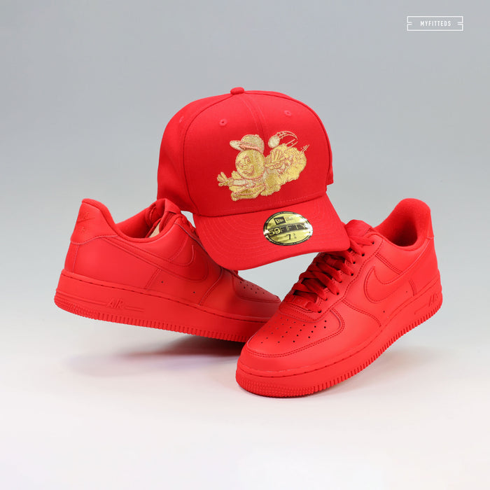 CINCINNATI REDS THE RUNNING MAN GOLDEN MARIO INSPIRED NEW ERA FITTED CAP
