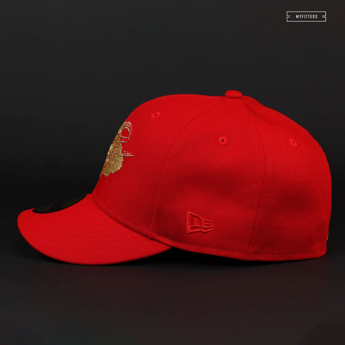 CINCINNATI REDS THE RUNNING MAN GOLDEN MARIO INSPIRED NEW ERA FITTED CAP