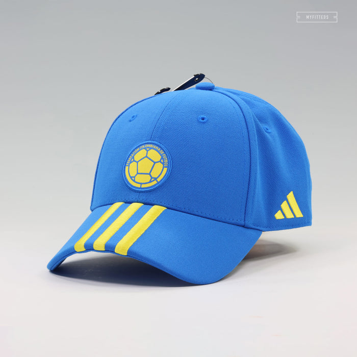 ADIDAS COLOMBIA FOOTBALL EMBROIDERED CREST 2026 FIFA WORLD CUP ADJUSTABLE DAD HAT