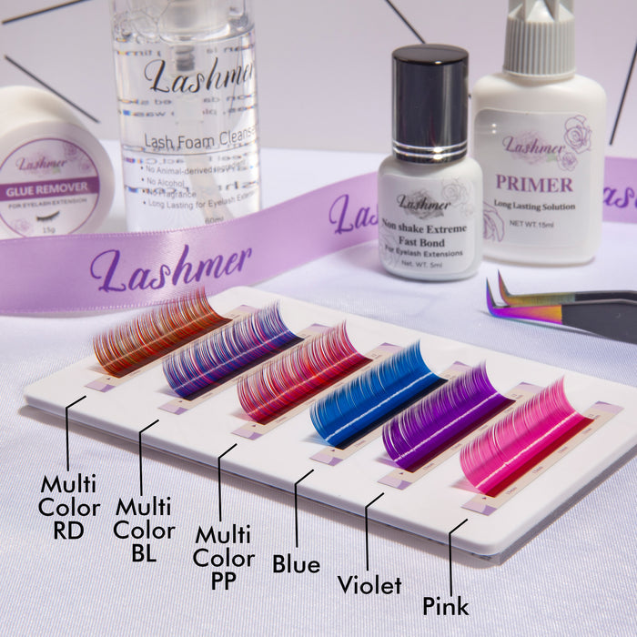 Color Volume lashes Sampler -- BL Colour (5 lines) - Lashmer