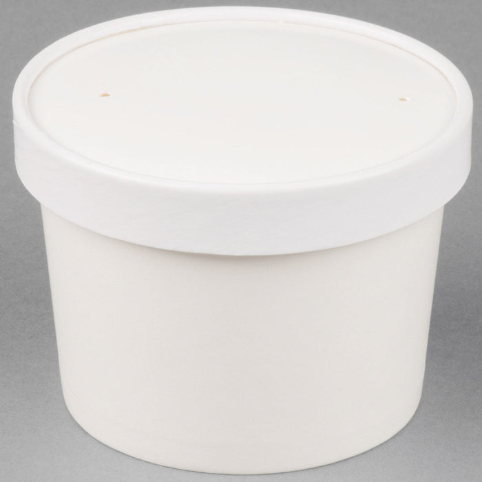 CONTAINER/ Paper, 12 oz with lid, 250/cs-Food  EFC-12-COMBO
