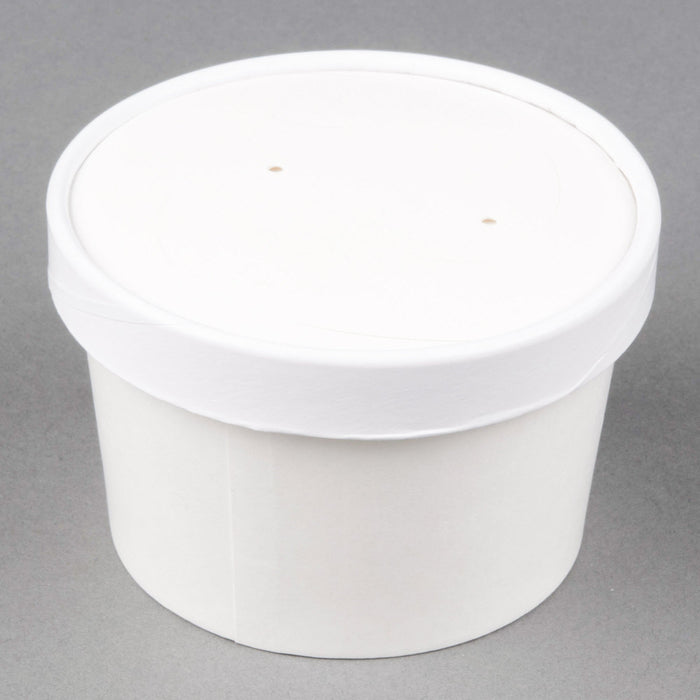 CONTAINER/ Paper, 8 oz with Lid, 250/cs-Food Service, EFC-8-COMBO