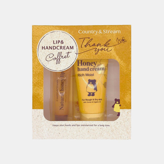 Country & Stream Honey Coffret Lip & Hand Cream Set nourishing honey lip balm and hand cream gift set